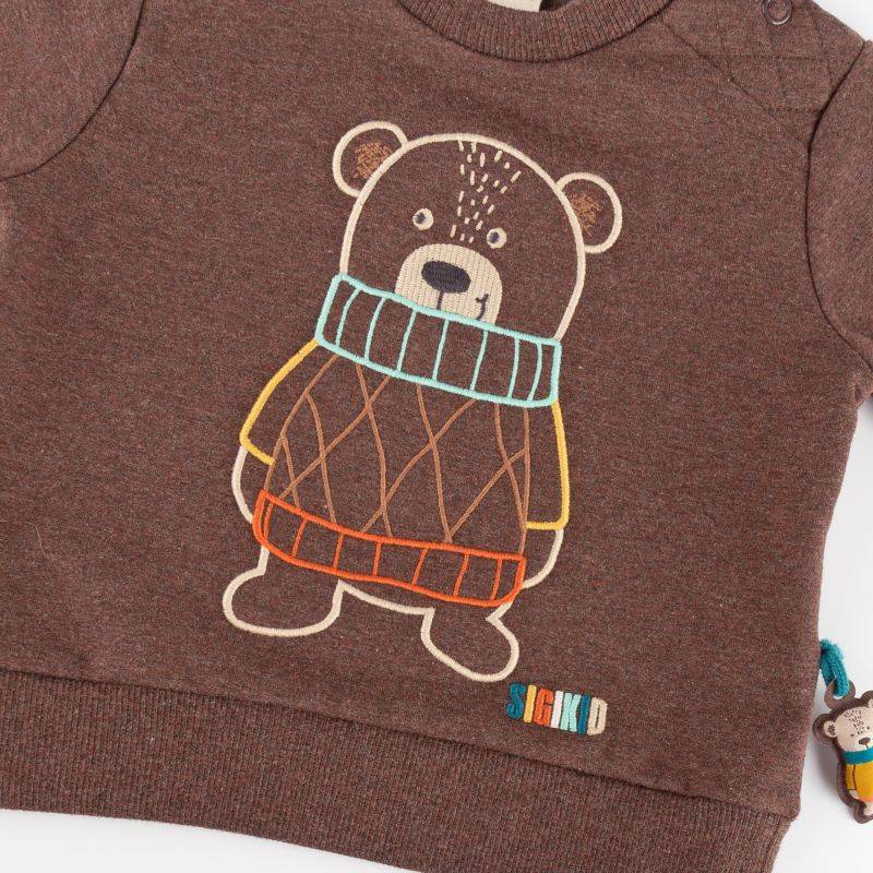Sigikid Baby Sweatshirt Bär, braun Weihnachtsangebot