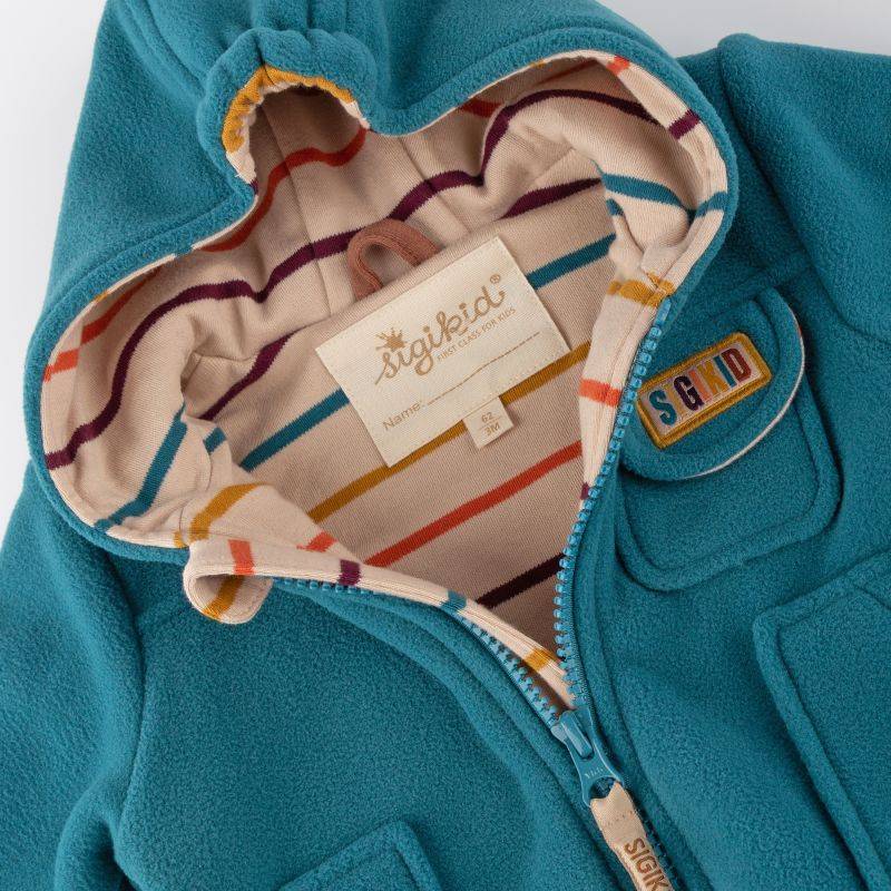 Sigikid Baby Fleecejacke mit Kapuze, grün Top Angebot