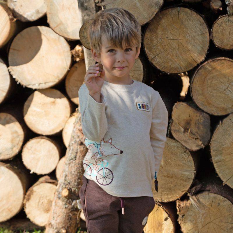Sigikid Kinder Langarmshirt Fuchs, beige meliert Neueste Mode