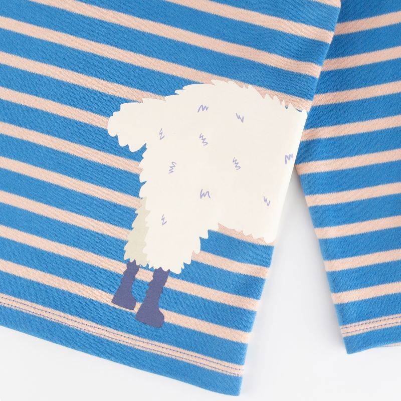 Sigikid Kinder Langarmshirt Crazy Lama, blau gestreift Neuheiten