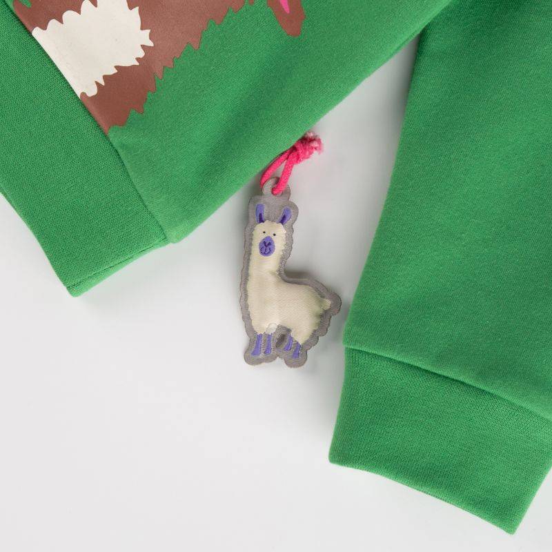 Sigikid Kinder Sweatshirt Crazy Lama, grün Tägliche Deals