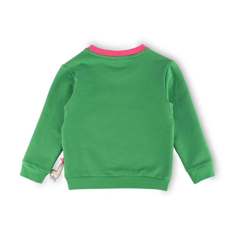 Sigikid Kinder Sweatshirt Crazy Lama, grün Tägliche Deals