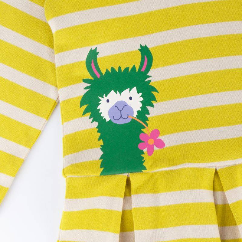Sigikid Kinder Kapuzenkleid Crazy Lama, gelb gestreift VIP-Rabatte