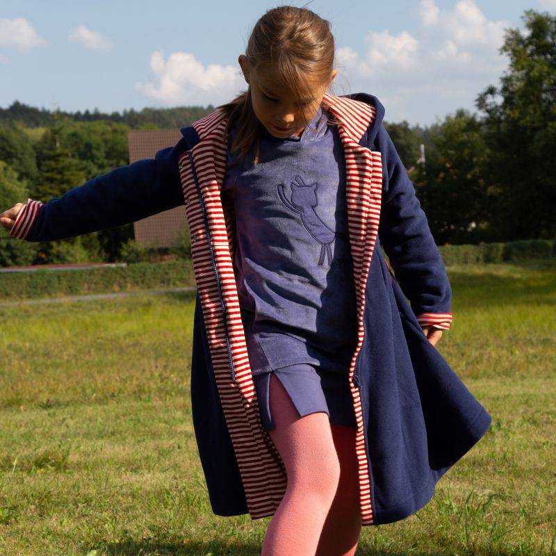 Sigikid Kinder Nickikleid mit Katzen Motiv, blau Limitierter Zeitrabatt