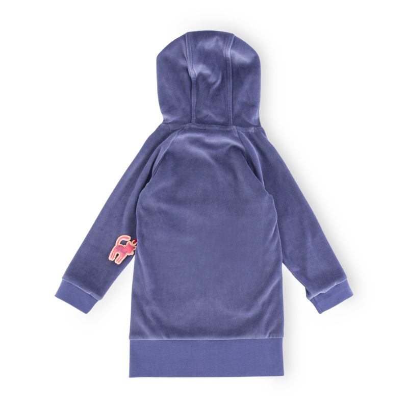 Sigikid Kinder Nickikleid mit Katzen Motiv, blau Limitierter Zeitrabatt
