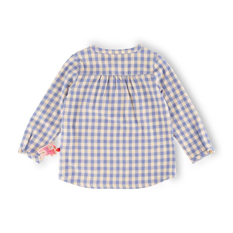 Sigikid Kinder Karo Flanellbluse, blau-weiß Rabatt