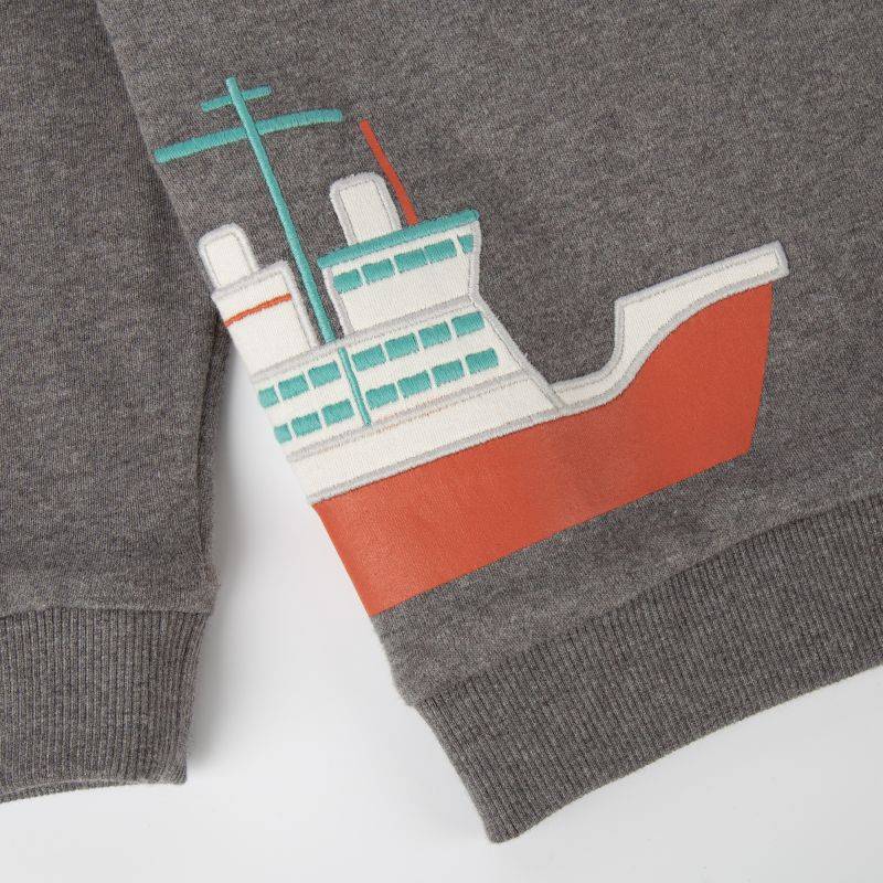 Sigikid Graumeliertes Kinder Langarmshirt Polarschiff Black Friday