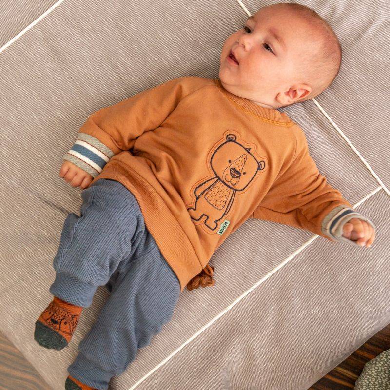 Sigikid Baby Wendehose mit Beinbündchen, grau oder blau Muttertagsangebot