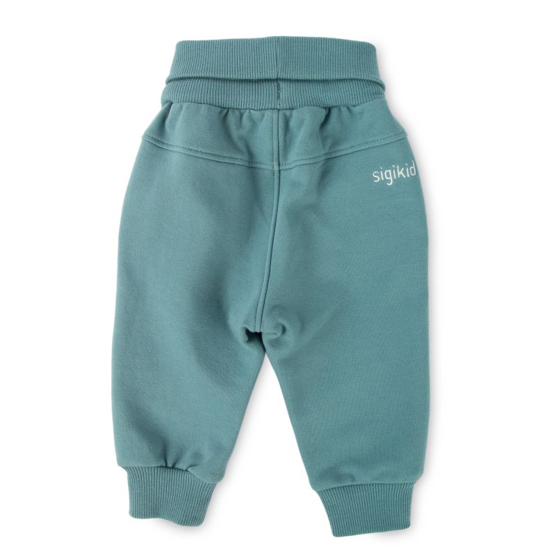 Sigikid Baby Sweathose mit Beinbündchen, türkis Online Outlet