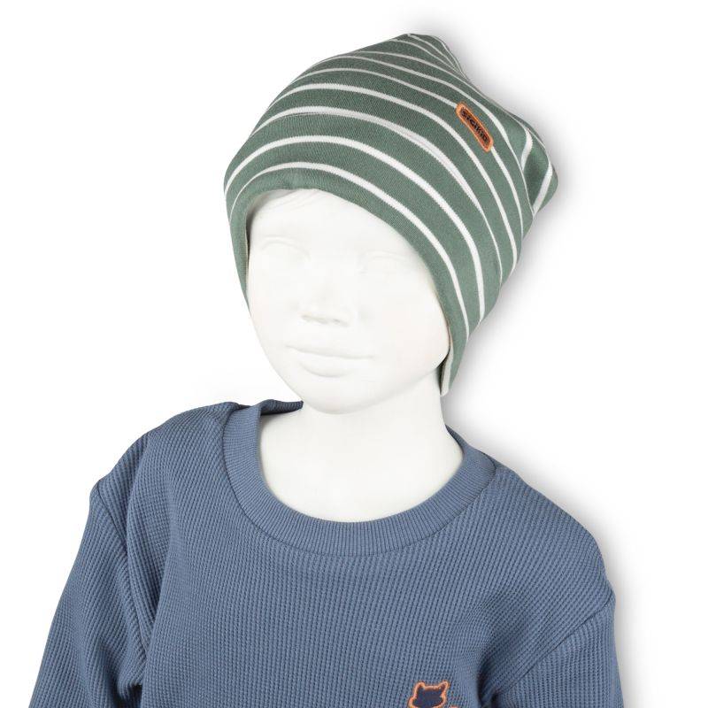 Sigikid Kinder Ringelmütze, grün-weiß Super Sparpreis