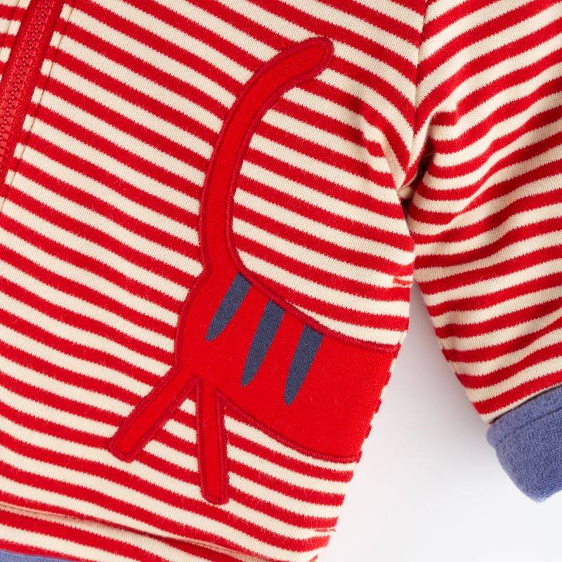 Sigikid Baby Wendejacke Katze, Nicki blau oder rot-weiß geringelt Kostenlose Rückgabe