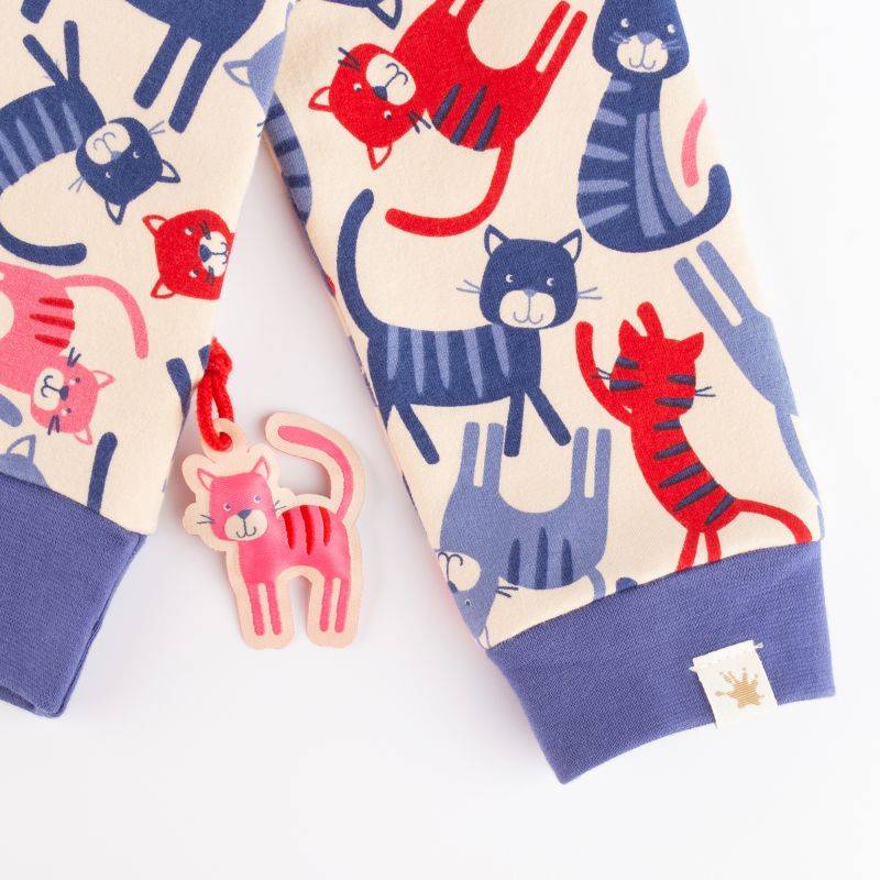 Sigikid Kinder Sweatshirt, bunter Katzen-Print Letzte 3 Tage