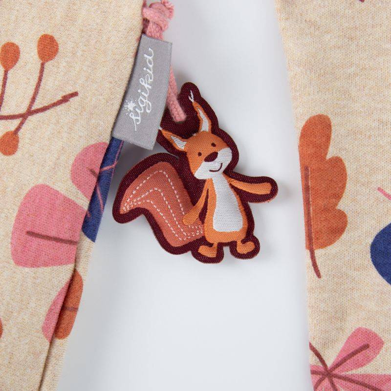 Sigikid Kinder Kleid, beige mit buntem Blätterprint JETZT KAUFEN
