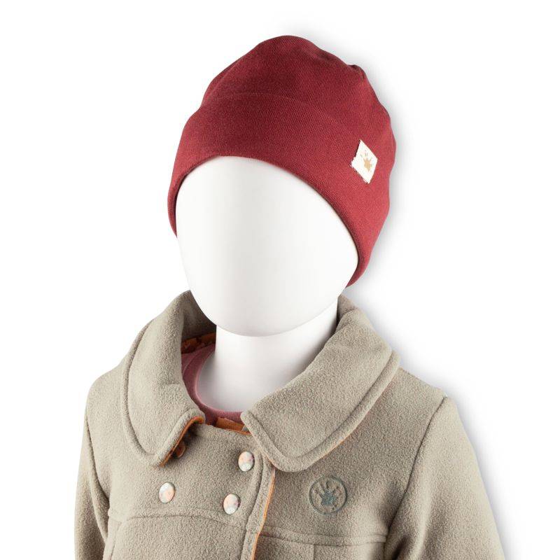 Sigikid Baby Mütze mit Aufschlag, dunkelrot Sonderangebot der Fabrik