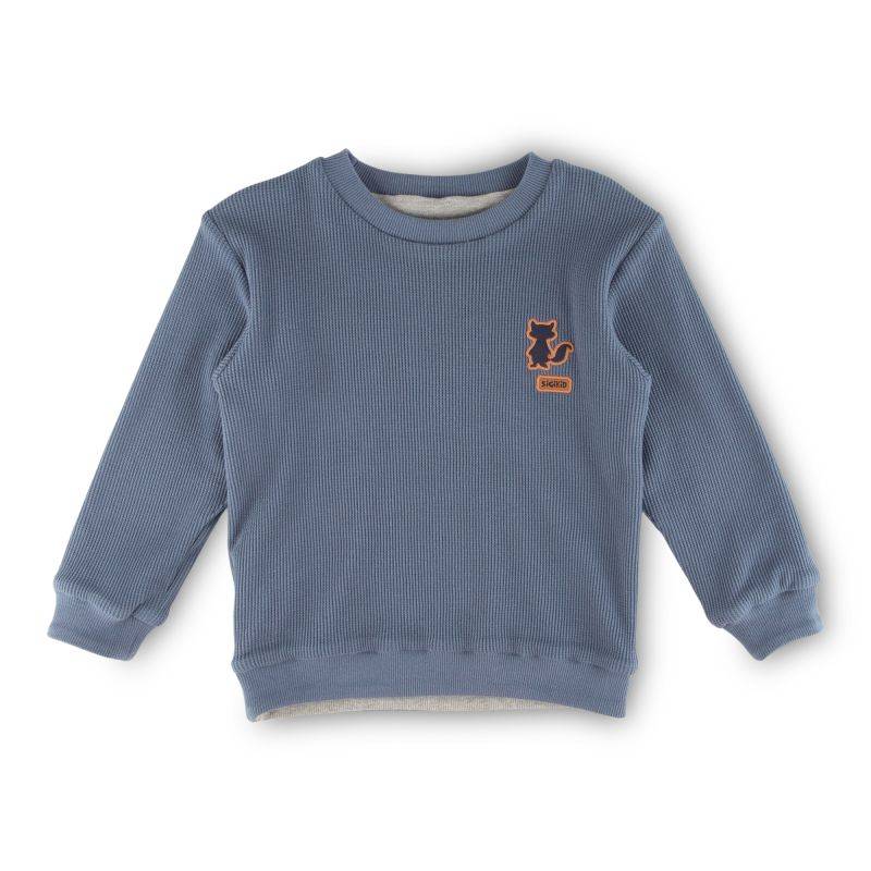 Sigikid Kinder Langarm Wendeshirt Forest Adventure, blau oder grau Nur noch ein Tag übrig