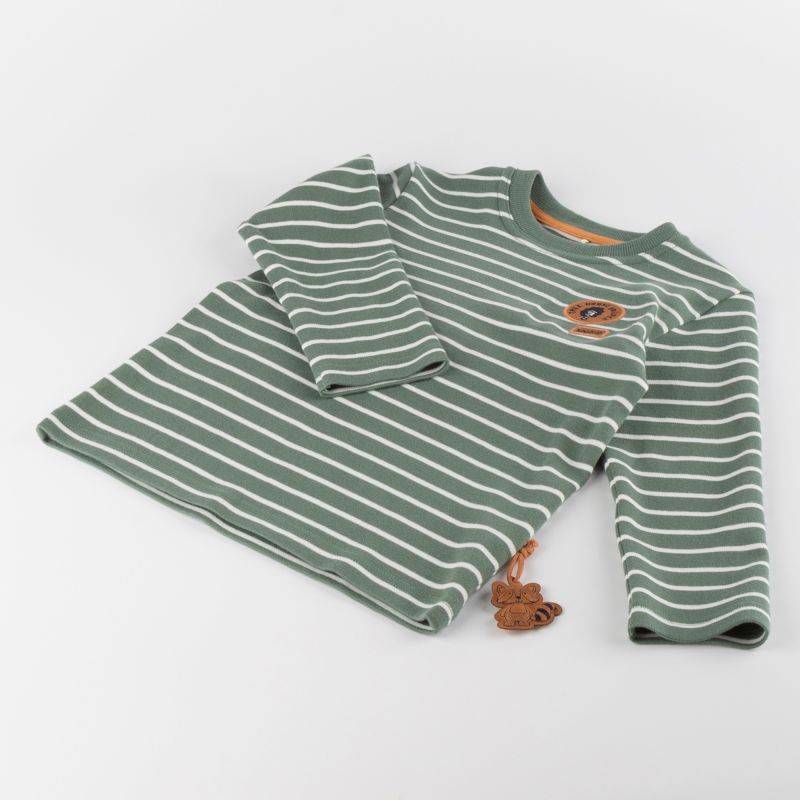 Sigikid Kinder Langarm Ringelshirt, grün-weiß Riesige Rabatte