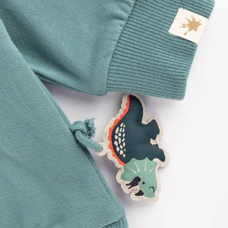 Sigikid Baby Sweatshirt mit Dino Motiv, grün 50% Rabatt mit kostenlosem Versand