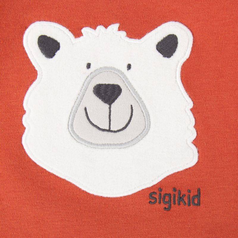 Sigikid Baby Langarmshirt mit Eisbär Motiv, orange Clearance-Verkauf