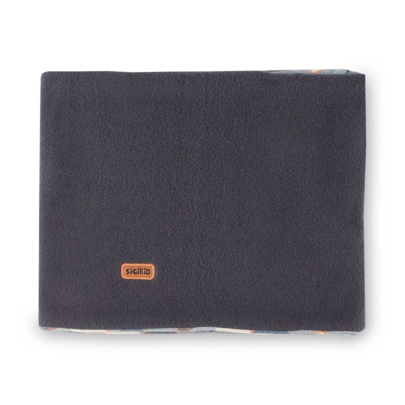 Sigikid Kinder Fleece Loopschal, grau oder blau-weiß kariert Fabrikladen