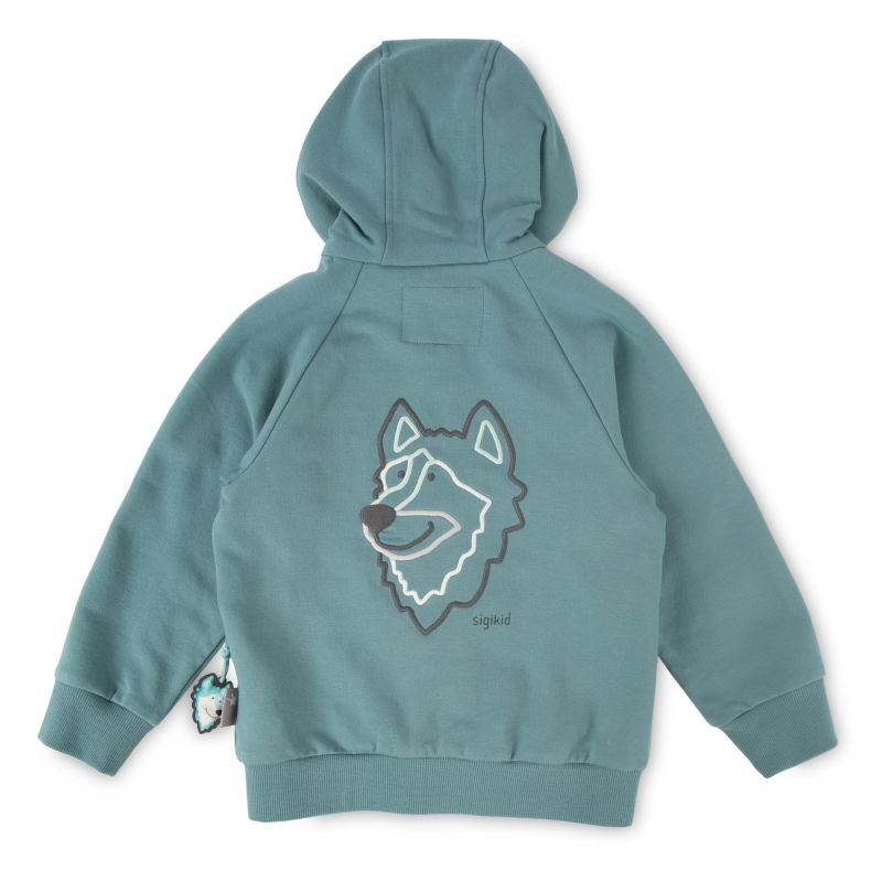 Sigikid Kinder Sweatjacke mit Kapuze, türkis Blitzverkäufe