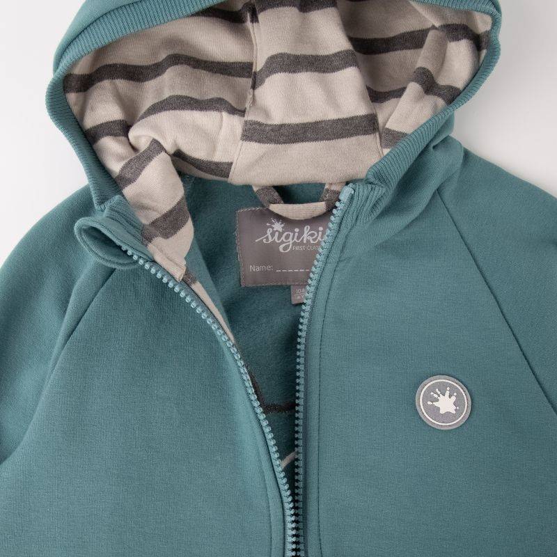 Sigikid Kinder Sweatjacke mit Kapuze, türkis Blitzverkäufe
