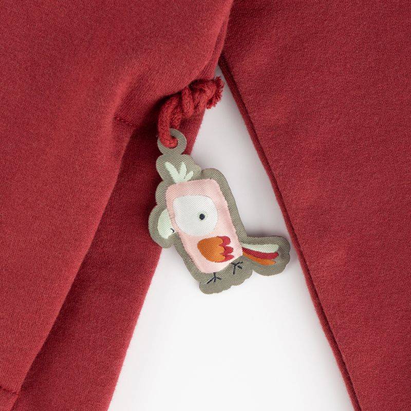 Sigikid Kinder Sweatkleid mit Kapuze und Stickmotiv Blumen, dunkelrot Limitierter Zeitrabatt