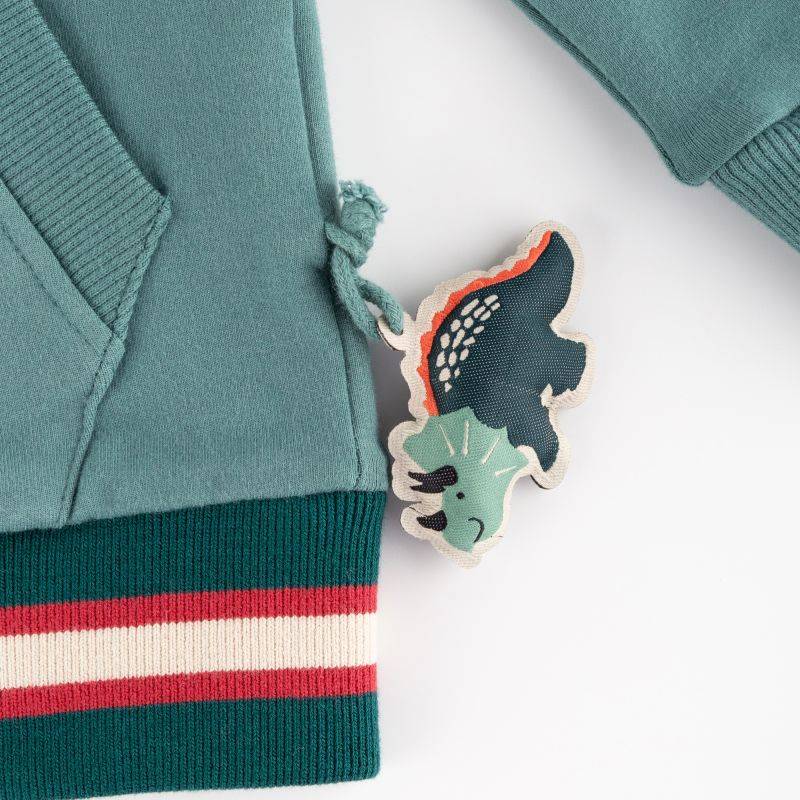 Sigikid Kinder Sweatjacke mit Dino Motiv, grün Sonderangebot