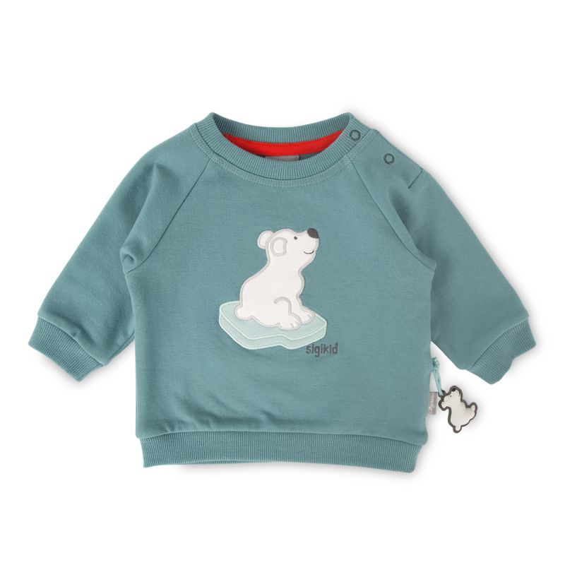 Sigikid Baby Sweatshirt mit Eisbär Motiv, türkis Rabatt