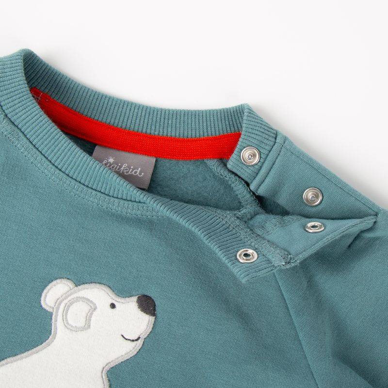 Sigikid Baby Sweatshirt mit Eisbär Motiv, türkis Rabatt