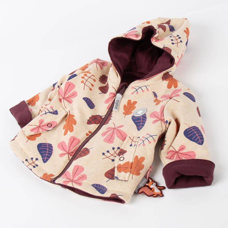 Sigikid Baby Wendejacke dunkelrot/bunter Herbstprint Versandkostenfrei