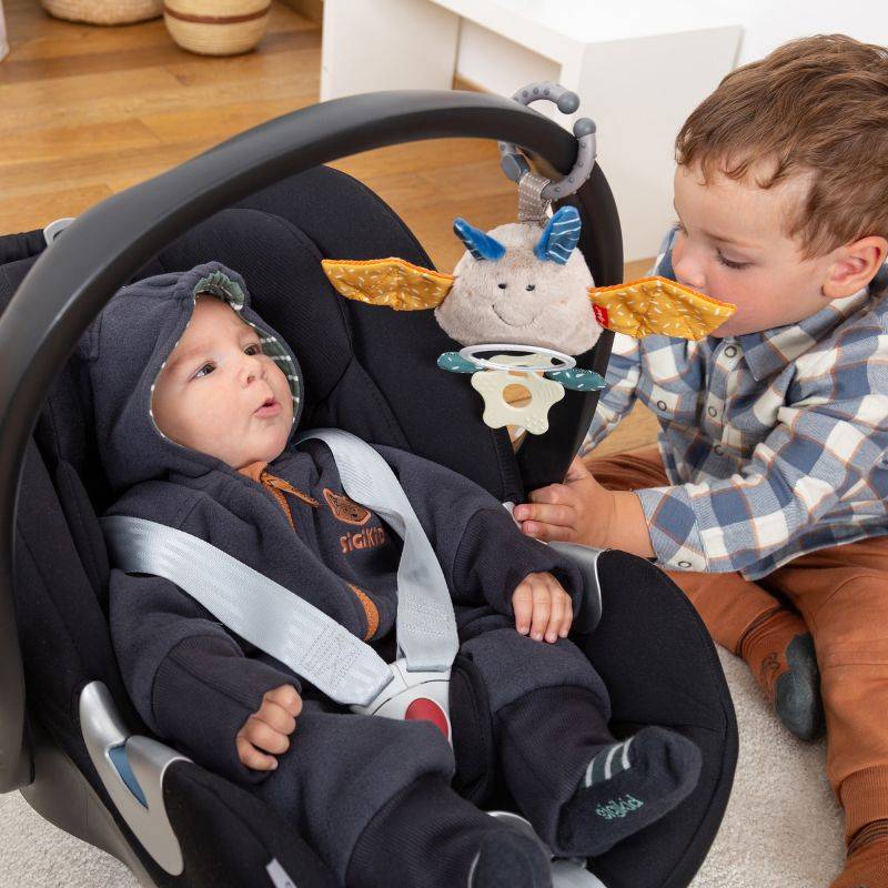 Sigikid Baby Fleeceoverall mit Bären Motiv, dunkelgrau Exklusivangebot