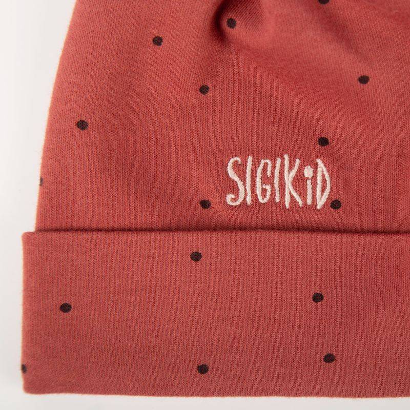 Sigikid Baby Pünktchen Mütze, rotbraun Weihnachtsangebot