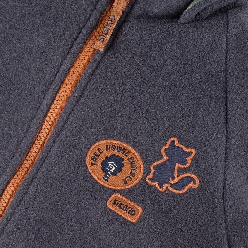 Sigikid Kinder Fleecejacke Forest Adventure, dunkelgrau Jubiläumsangebot
