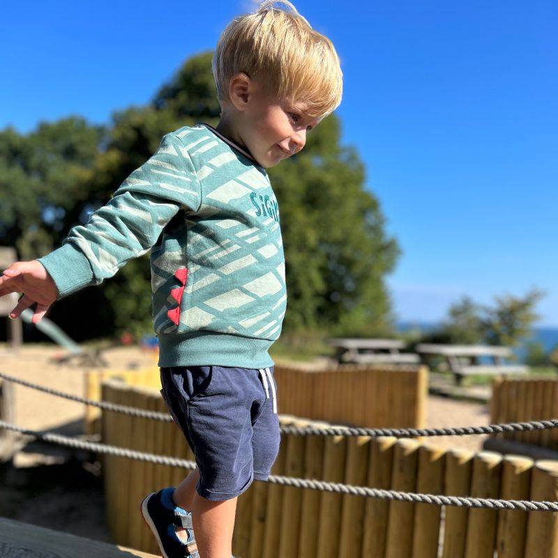 Sigikid Baby Sweatshirt Dino World, grün Heißer Verkauf