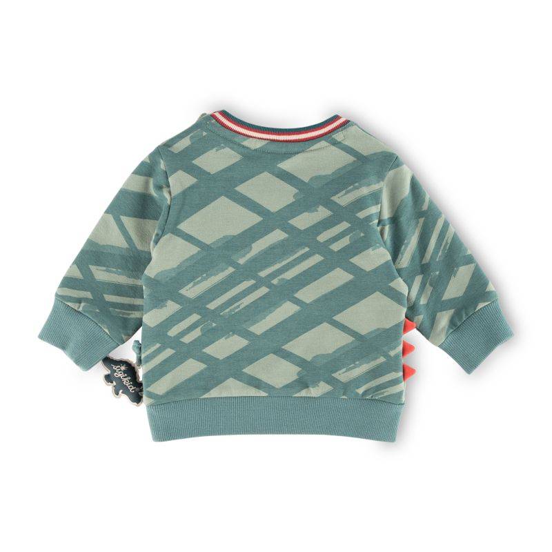 Sigikid Baby Sweatshirt Dino World, grün Heißer Verkauf
