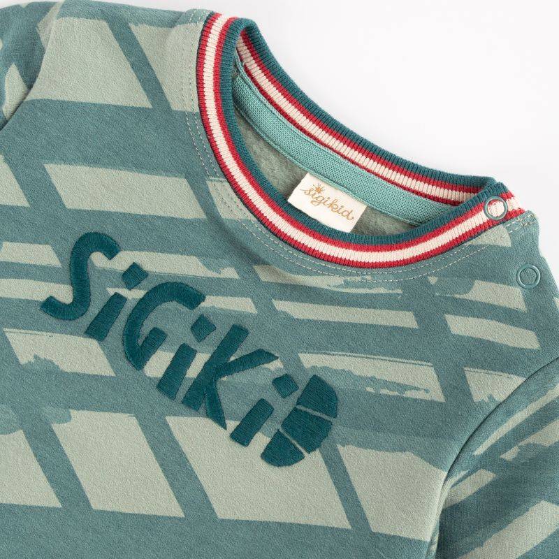 Sigikid Baby Sweatshirt Dino World, grün Heißer Verkauf