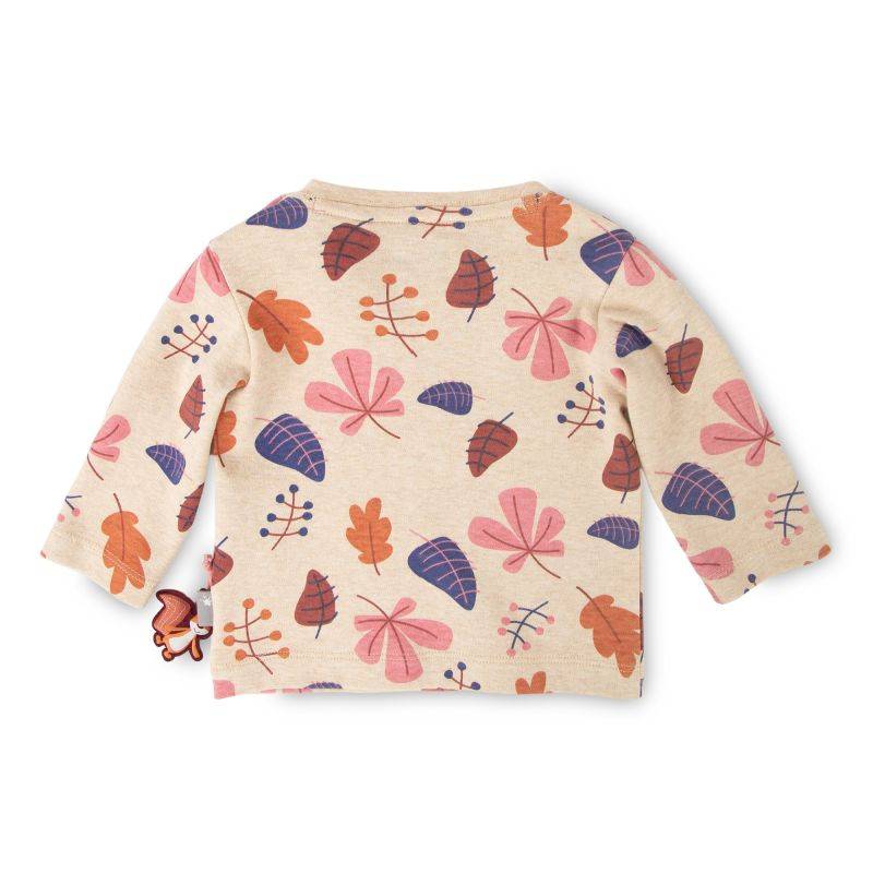 Sigikid Baby Langarmshirt beige mit Herbstprint Top Angebot
