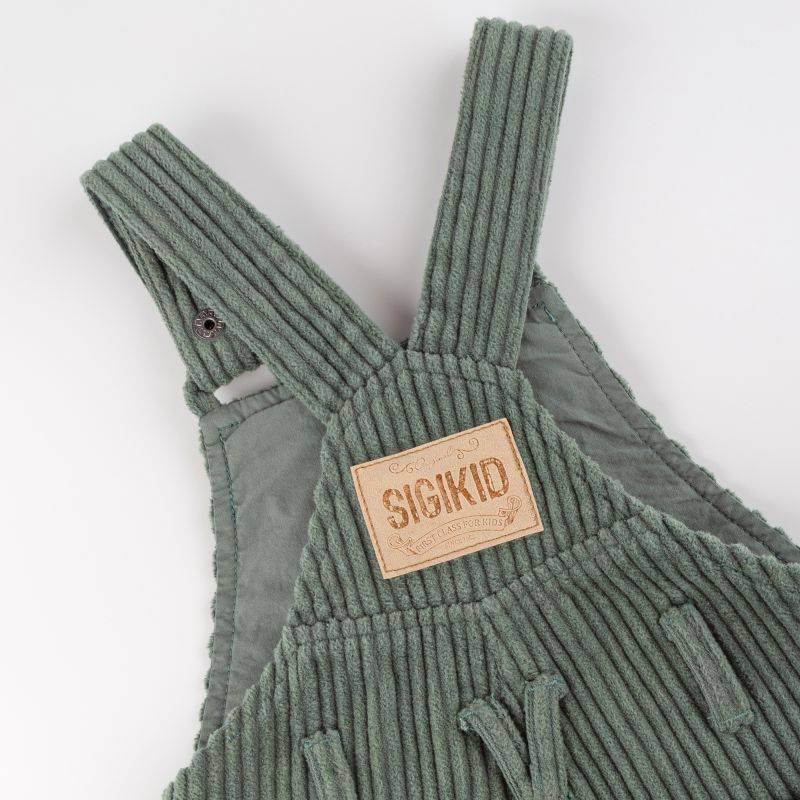Sigikid Baby Cord Latzhose, grün Blitzangebot