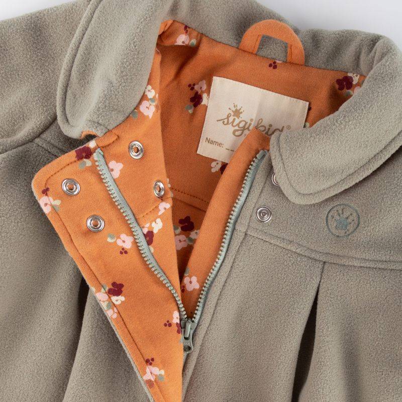 Sigikid Baby Fleecejacke mit Kragen, grün Große Rabatte