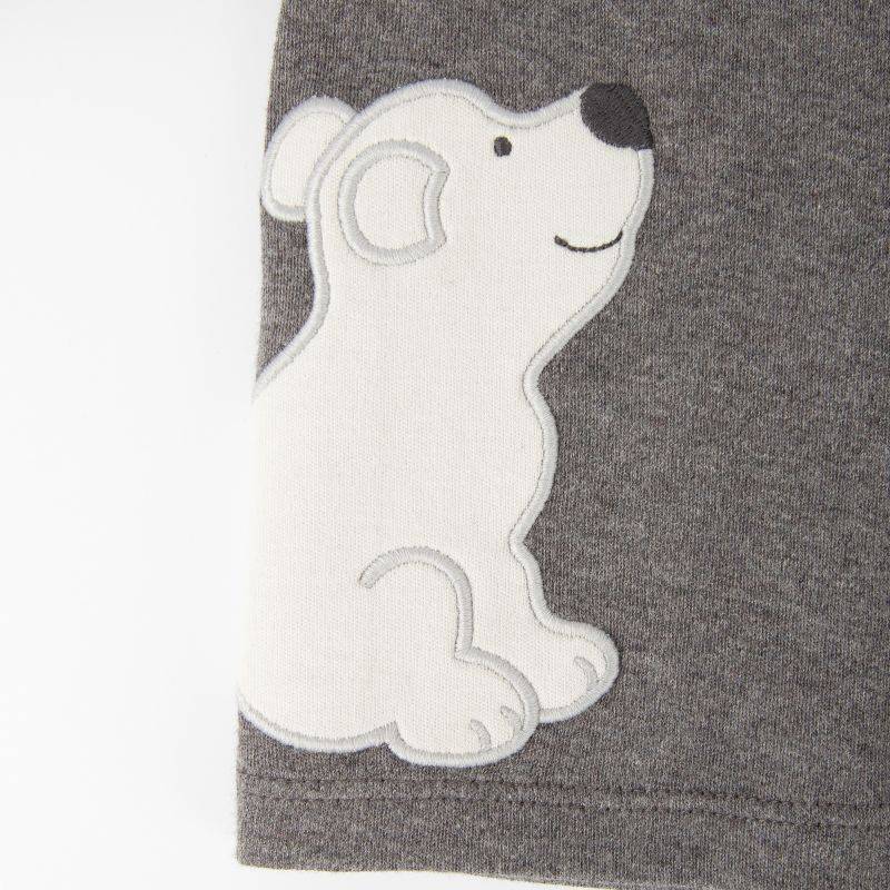 Sigikid Baby Langarmshirt mit Eisbär Motiv, graumeliert Räumungsverkauf