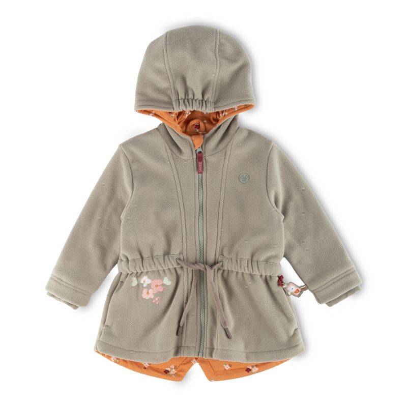 Sigikid Kinder Fleecejacke mit Kapuze und Stickmotiv Blumen Kauf eins, bekomm eins gratis