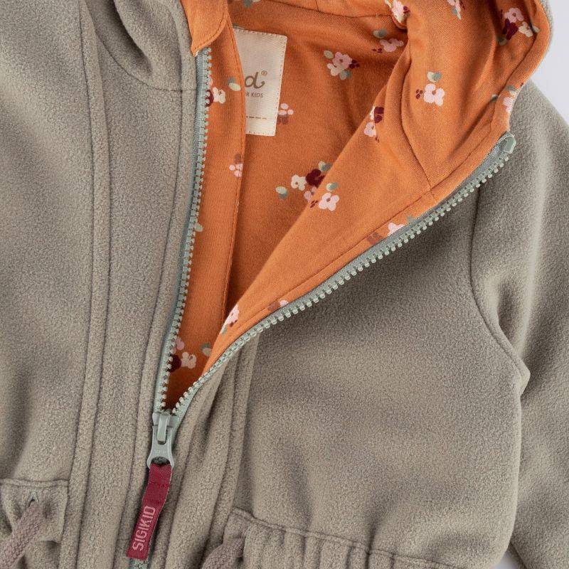 Sigikid Kinder Fleecejacke mit Kapuze und Stickmotiv Blumen Kauf eins, bekomm eins gratis