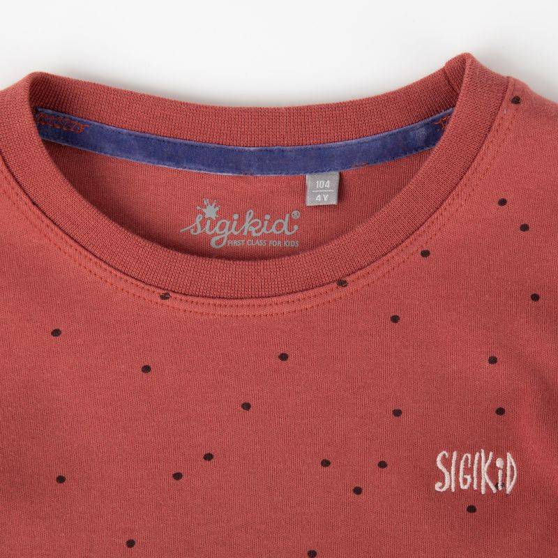 Sigikid Kinder Langarmshirt mit Eichhörnchen Motiv, rotbraun mit Pünktchen Wochenangebot