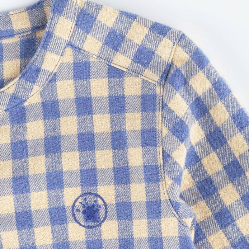 Sigikid Kinder Karo Flanellkleid, blau-weiß Letzte 3 Tage