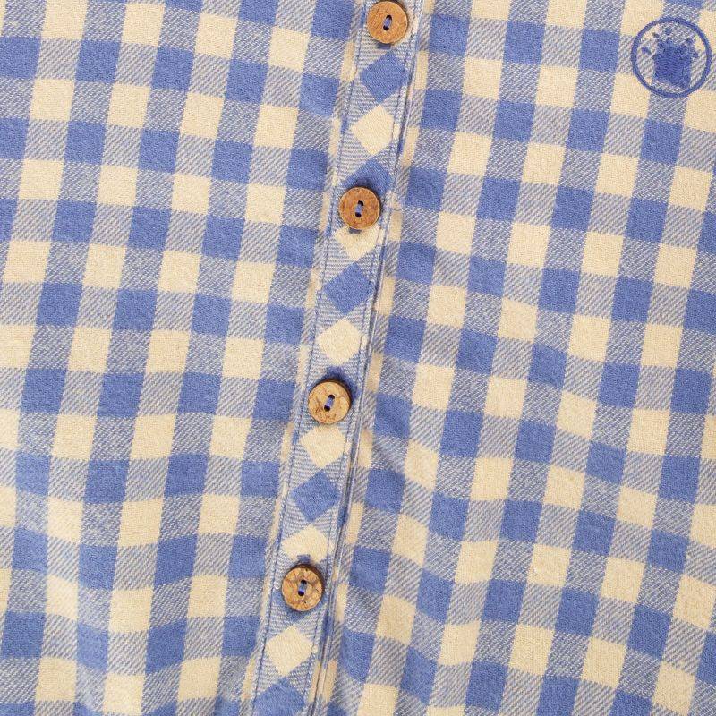 Sigikid Kinder Karo Flanellkleid, blau-weiß Letzte 3 Tage