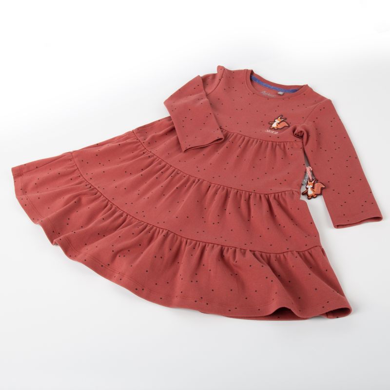 Sigikid Kinder Stufenkleid Autumn Forest, rotbraun mit Pünktchen JETZT KAUFEN