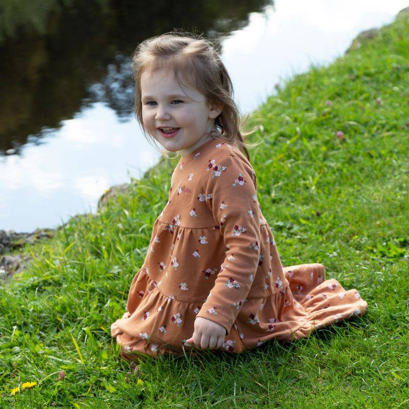 Sigikid Kinder Langarm Stufenkleid mit Blümchen Print Neueste Stile