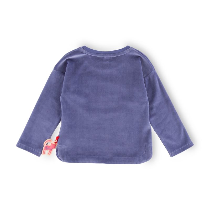Sigikid Kinder Nicki Langarmshirt mit Katzen Motiv, blau Letzter Tag