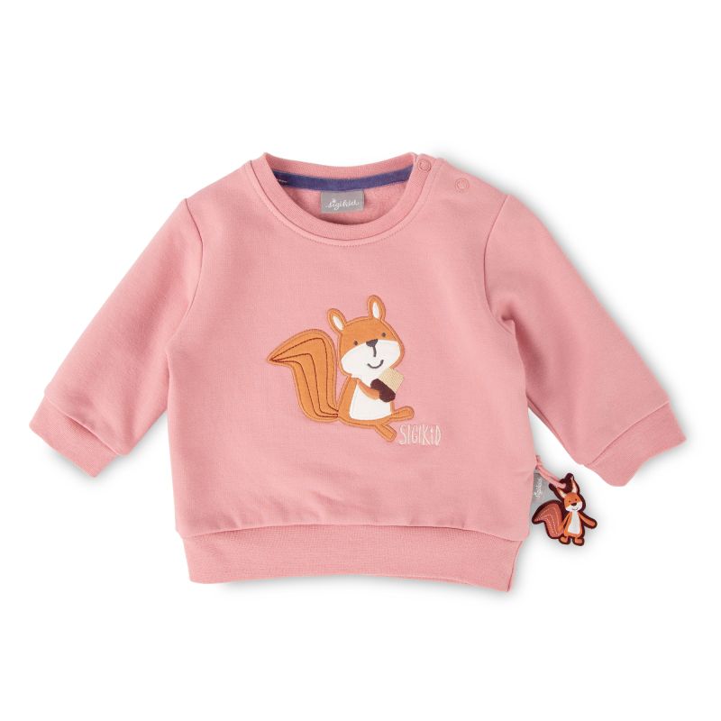 Sigikid Baby Sweatshirt rosa mit Eichhörnchen Motiv Bis zu 60% Rabatt