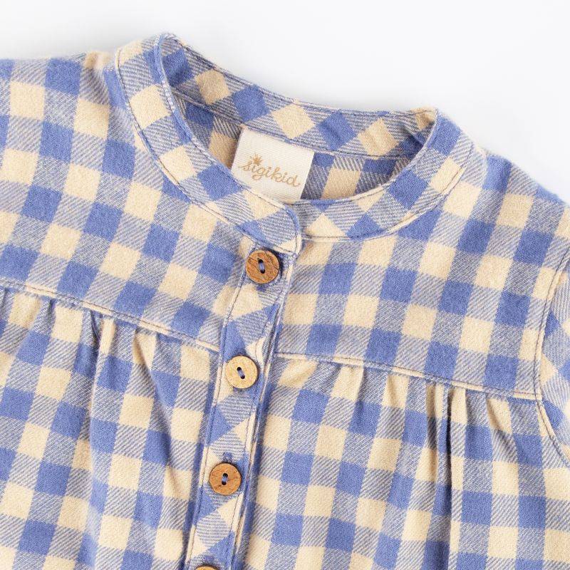 Sigikid Baby Karo-Flanellbluse mit Katzen Motiv, blau-weiß Vierteljährliche Förderung